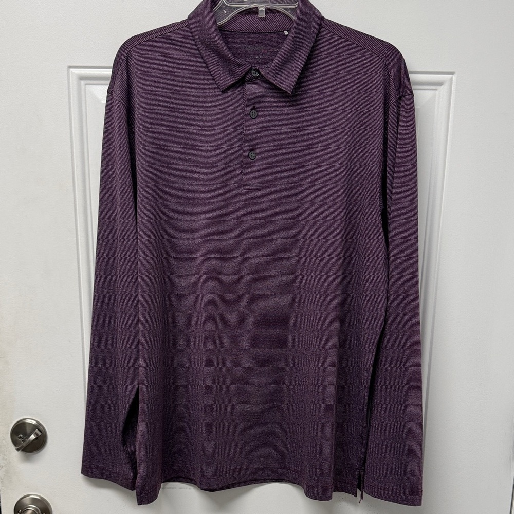 Walter Hagen Deep Purple Long Sleeve Polo